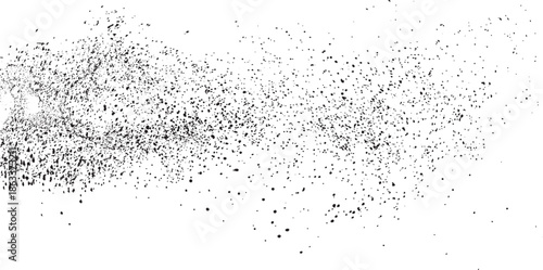 Abstract vector noise. Small particles of debris and dust. Distressed uneven background. Grunge with fine grains isolated on white background. Vector illustration. EPS10.