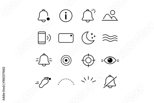 Non state signal icons background quiet notification update calm icon vector step