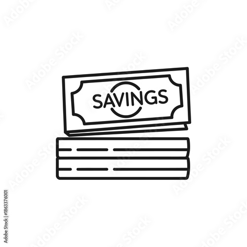 Simple Illustration of Savings Concept with Wallet and Currency Stacks for Financial Planning