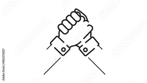 United fist illustration vector 