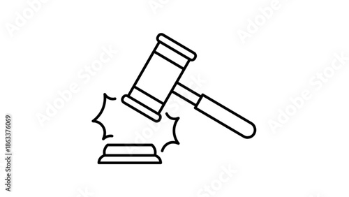 vector illustration of a hammer