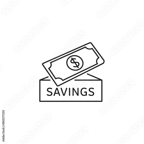 Simple Savings Concept Illustration for Financial Planning and Money Management