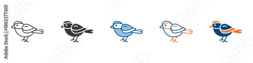Bird Icon Set Multiple Style Collection 