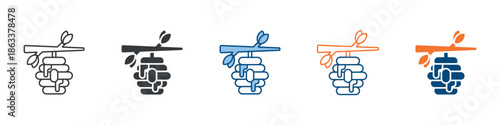 Beehive Icon Set Multiple Style Collection 