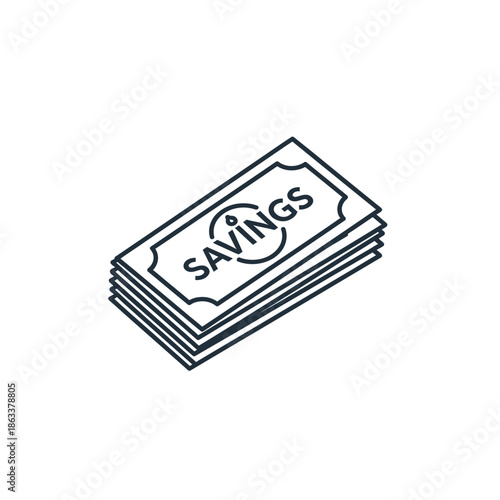 Stack of Savings Cash Bills for Financial Planning and Budgeting Concepts