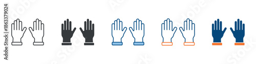 Gloves Icon Set Multiple Style Collection 