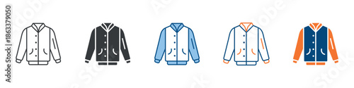 Jacket Icon Set Multiple Style Collection 