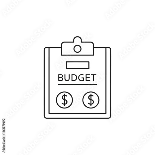 Financial Budget Planning Concept with Clipboard and Money Symbols for Accurate Expense Management