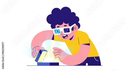 Person Examining Document with Interest and Curiosity in Office Setting from Close-up Viewpoint