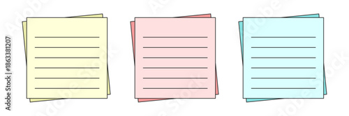 重ねたメモ帳、メモ、ノート