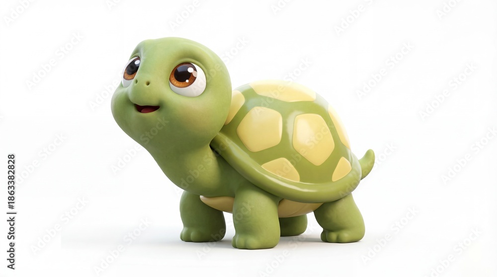 Obraz premium 3D Turtule Cartoon Cute