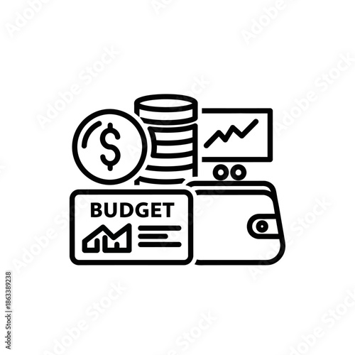 Financial Planning and Budgeting Concepts Illustration for Business Growth