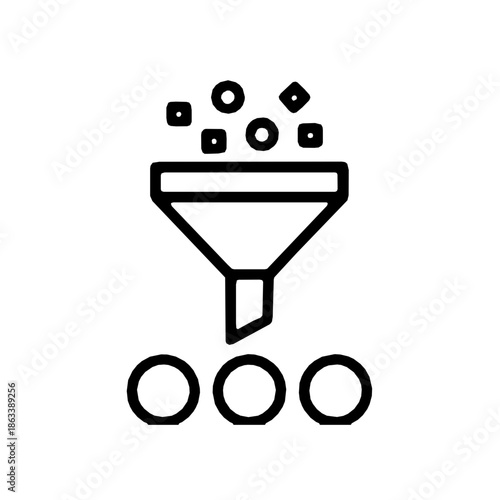 AI bias detection and data fairness icon (vector)