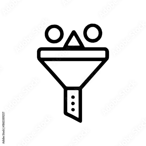 AI bias detection and mitigation rounded outline icon (vector)