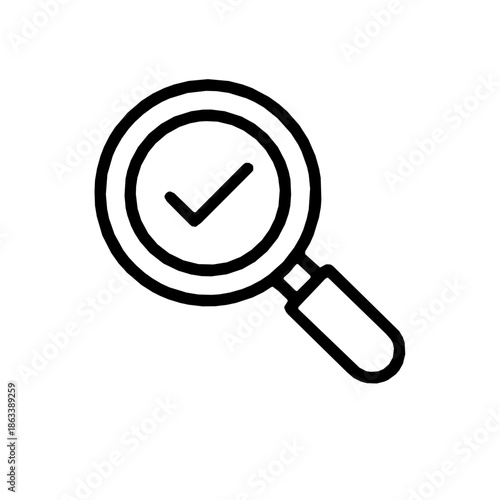 AI output verification critical thinking rounded icon (vector)