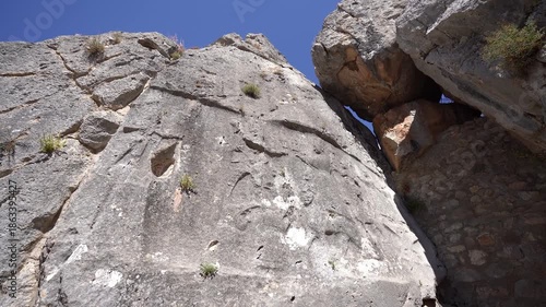 View of Yazilikaya sanctuary near the ancient city of Hattusa
