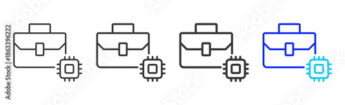 trust pact icon set collection creative outline style for business continuity with multiple thickness variations suitable for presentation design branding and documentation