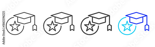 risk control icon set collection creative outline style for business continuity with multiple thickness variations suitable for presentation design branding and documentation