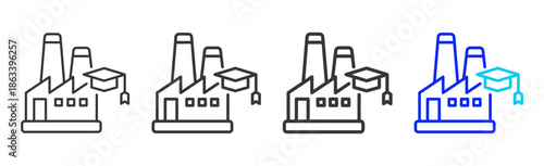 schedule boost icon set collection creative outline style for business continuity with multiple thickness variations suitable for presentation design branding and documentation