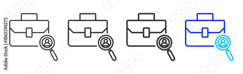 audit insight icon set collection creative outline style for business continuity with multiple thickness variations suitable for presentation design branding and documentation