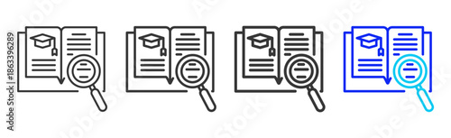 mobile monitor icon set collection creative outline style for business continuity with multiple thickness variations suitable for presentation design branding and documentation