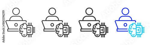 research fund icon set collection creative outline style for business continuity with multiple thickness variations suitable for presentation design branding and documentation