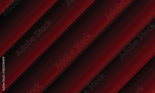 Abstract red and black vector 3d futuristic tech glow and shinning line simple modern abstract banner. vector illustration