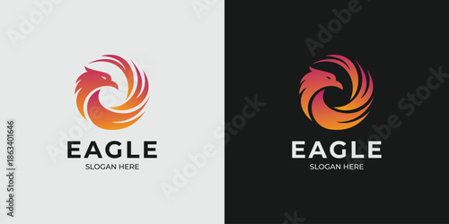 Minimalist eagle Logo set with modern logo design