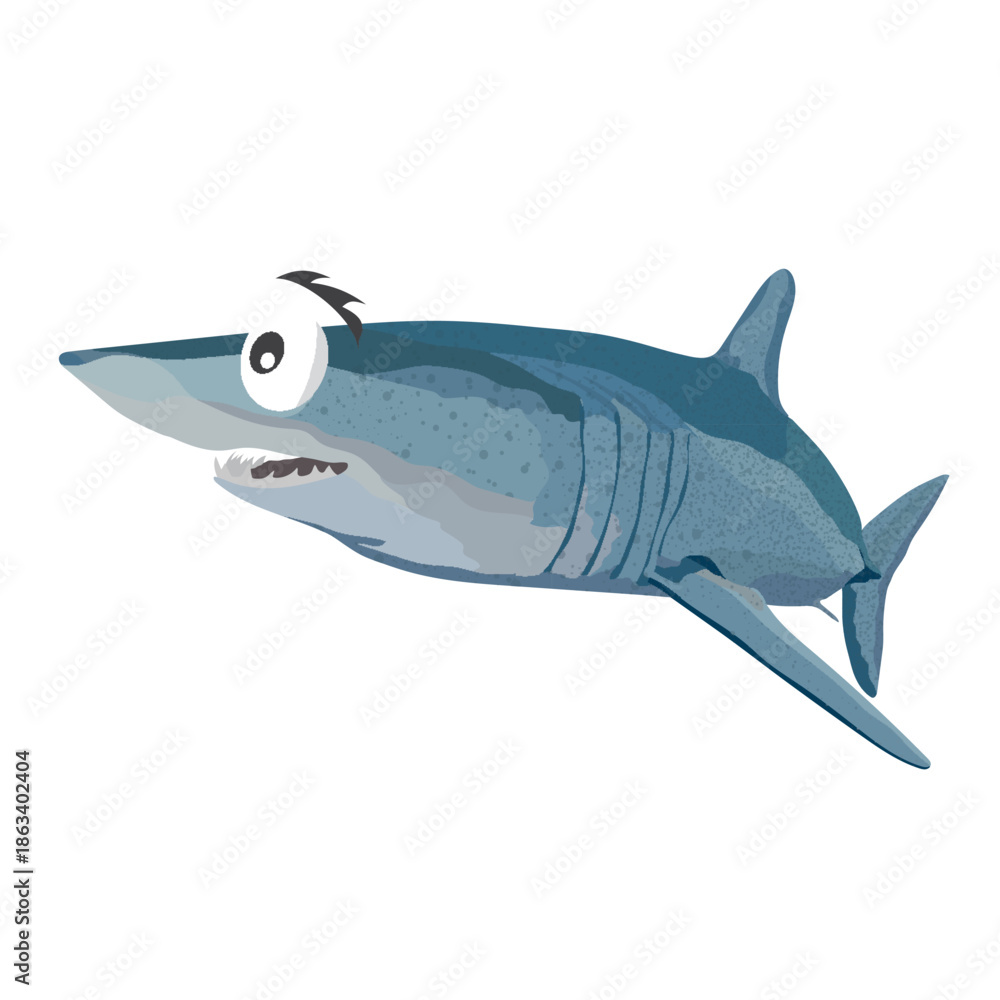 Obraz premium Mako Shark 2 Vector Illustration - Editable EPS