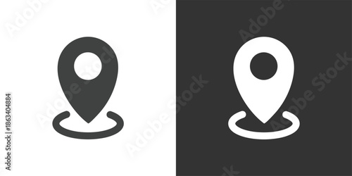 Location Pin icon. Solid glyph series icon