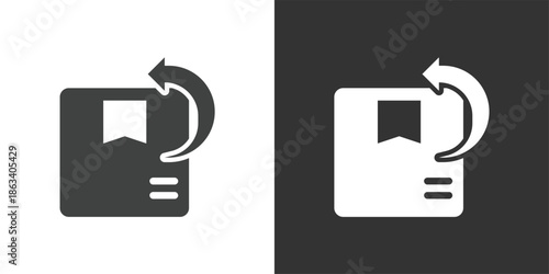 Return Goods icon. Solid glyph series icon