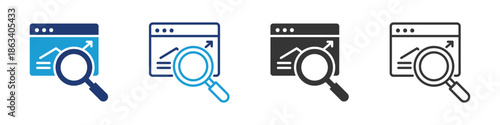 Research icon set collection multi-style.