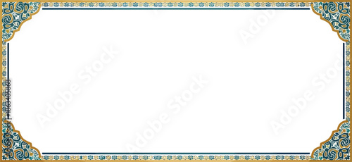 Ornate Frame with Floral Pattern Border Design.