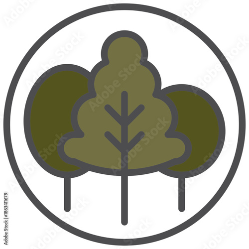 forest icon line color