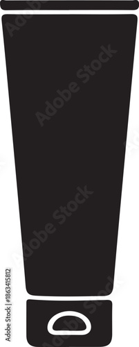 Black Toothpaste Tube with White Cap and Dispenser