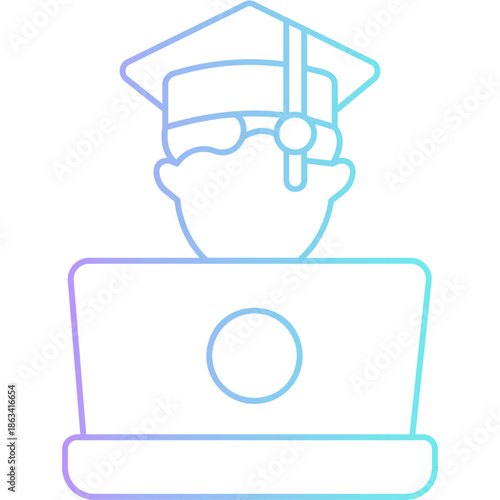 Online Graduation Icon