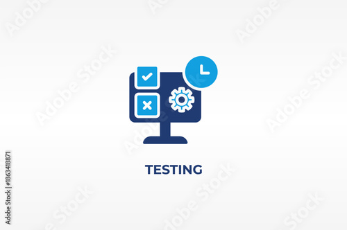 Testing vector, icon or logo sign isolated symbol illustration
