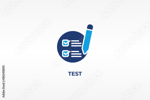 Test vector, icon or logo sign isolated symbol illustration