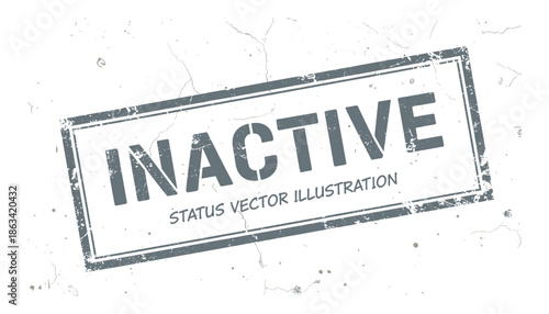 Inactive status vector illustration in grunge style stamp on transparent image