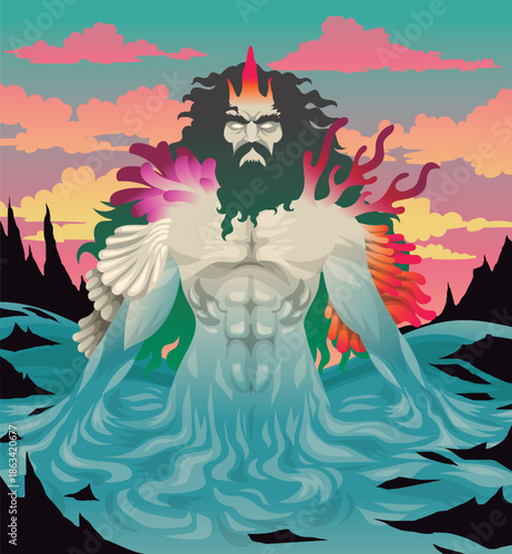 proteus formless sea god emerging from the waters