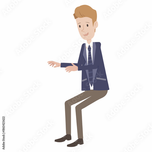 businessman holding a blank sign