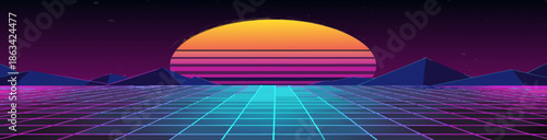 A vibrant vector illustration of planet Earth in space featuring a bright blue sky with colorful rainbow lines, sun light, and a nature-inspired cloud pattern over a world landscape backdrop