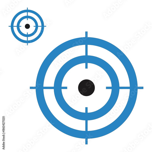 Vector art of target icons bullseye and crosshairs