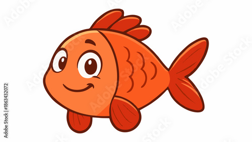 Cute Cartoon Fish Vector Illustration