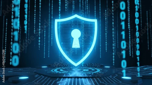 Cyber Security Data Protection Shield Concept Video