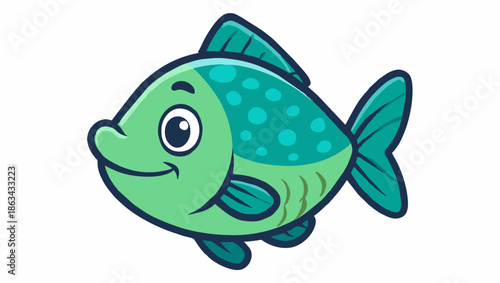 Cute Cartoon Fish Vector Illustration
