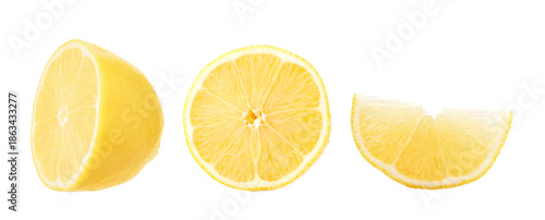 Wallpaper Mural Piece of fresh lemon isolated on white, set Torontodigital.ca