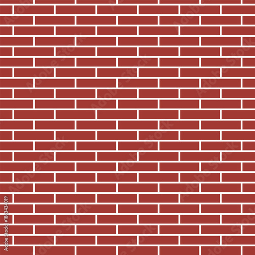 Seamless Red Brick Wall Texture Background with White Grout Lines, Classic Architectural Masonry Pattern for Construction, Real Estate, Urban Building Design, and Industrial Interior Decor.