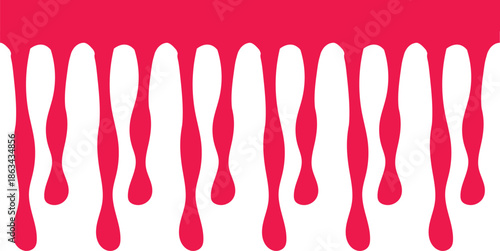 Vibrant Pink Dripping Liquid Vector Graphic Illustration for Creative Paint Splatter Effects, Melting Slime Textures, Abstract Halloween Themes, and Artistic Fluid Design Elements.