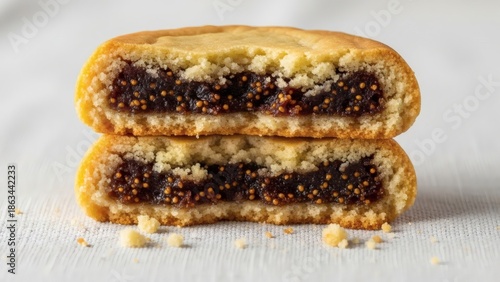 Wallpaper Mural Delicious fig and crumbly pastry dessert cut in half on a surface Torontodigital.ca